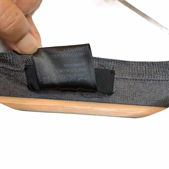 Nicole FARHI Grey Men’s Crew Neck Wool Sweater Size M - Picture 8 of 9